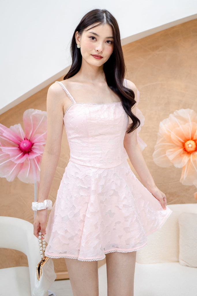 NEW EMPIRE EMBOSSED LACE DRESS IN PINK | NEONMELLO NEW EMPIRE EMBOSSED LACE DRESS IN PINK | NEONMELLO