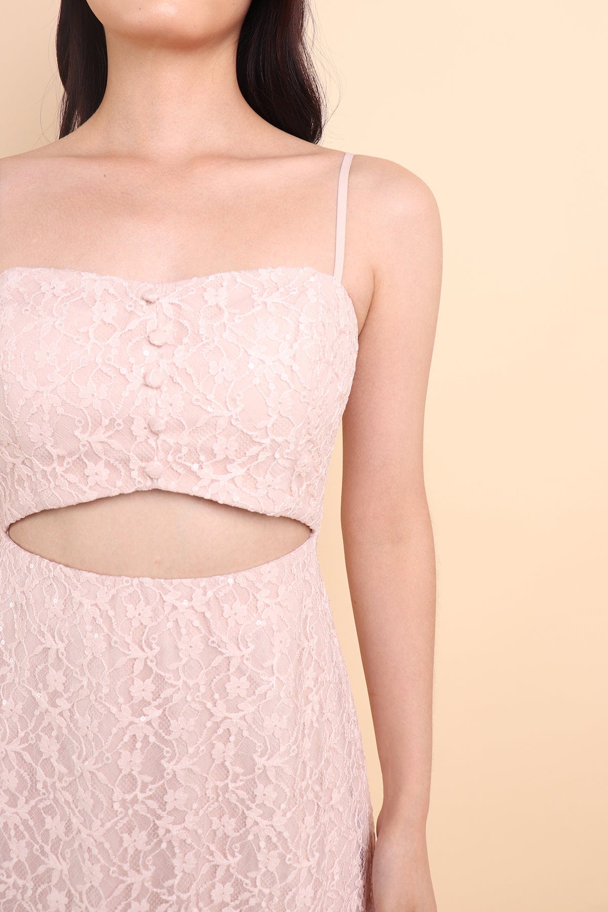 PENELOPE LACE CUT-OUT MAXI DRESS IN PINK | NEONMELLO