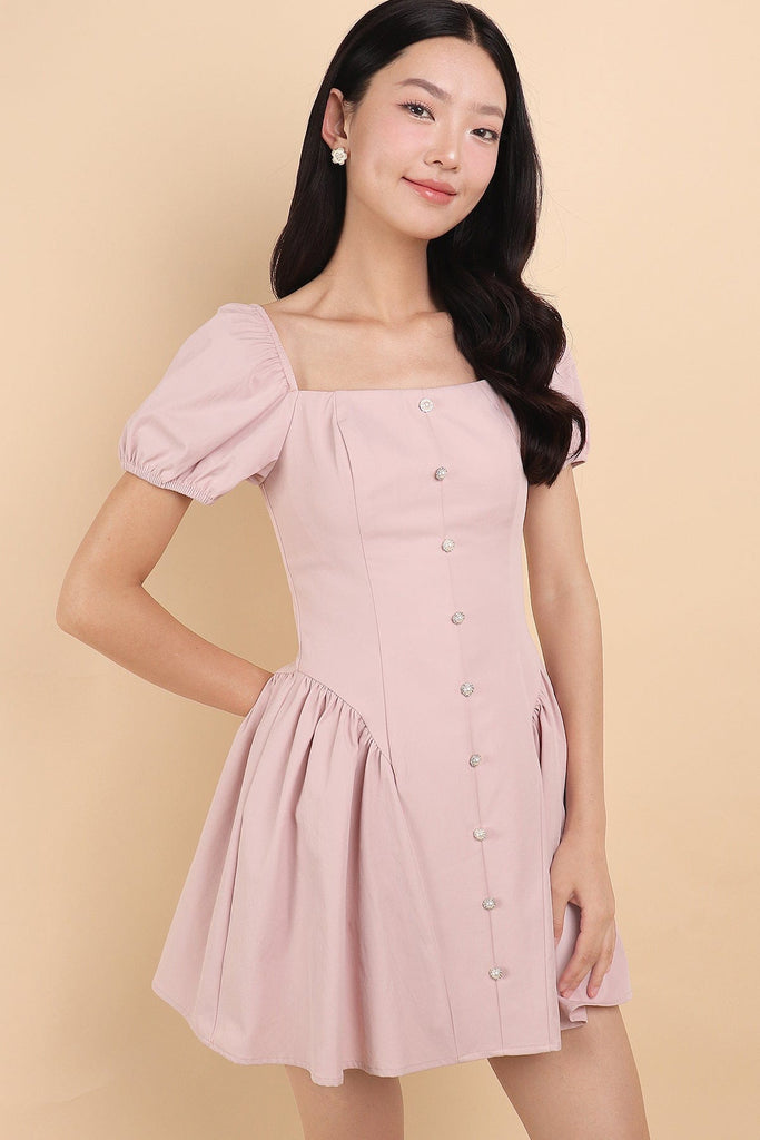 ROBYN POOF SLEEVED MINI DRESS IN PINK | NEONMELLO ROBYN POOF SLEEVED MINI DRESS IN PINK | NEONMELLO