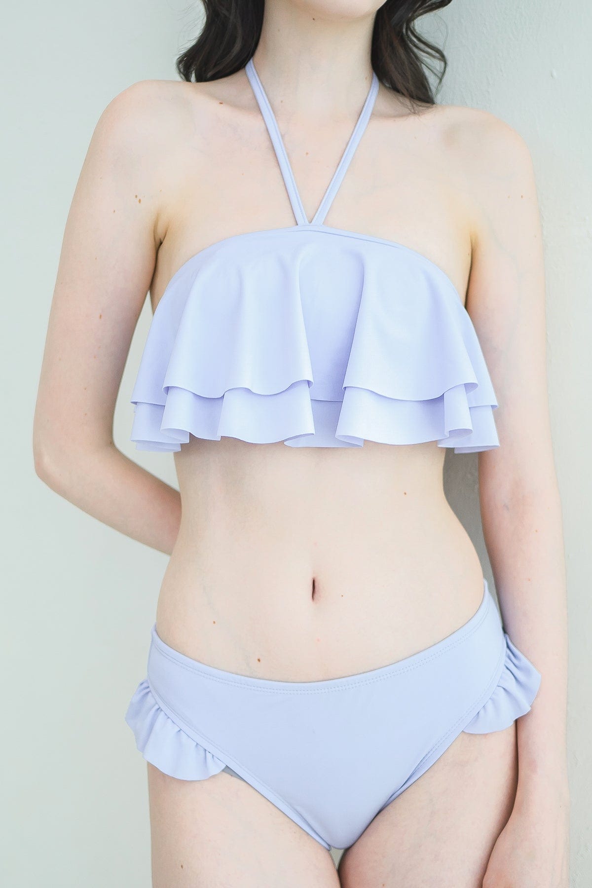 halter ruffle bikini