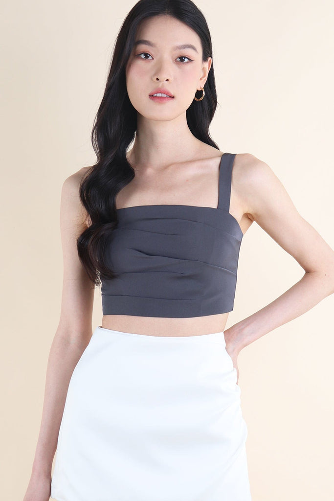 Stace STACE RUCHED TOP IN GUN | NEONMELLO