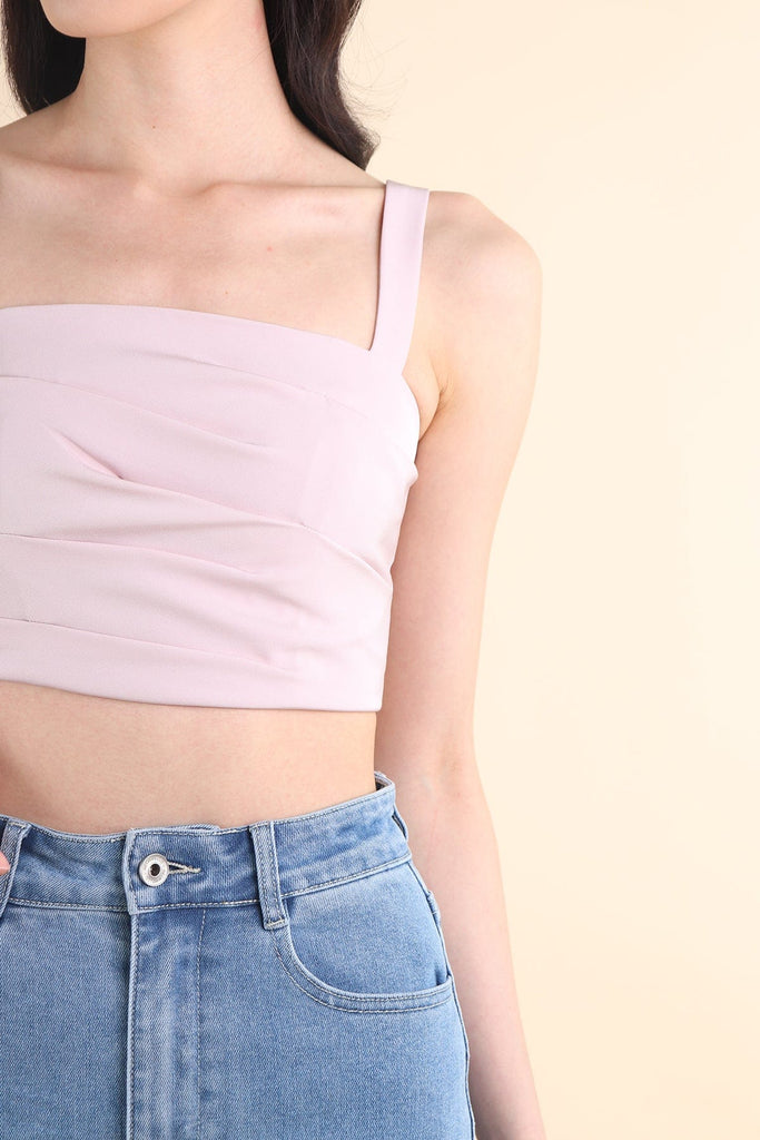Stace STACE RUCHED TOP IN LILAC PINK | NEONMELLO