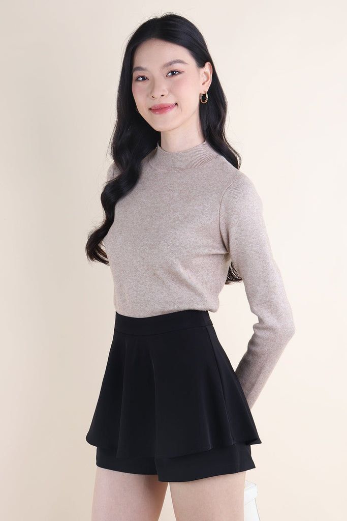 Stace STACE TIERED RUFFLES SKORTS IN BLACK | NEONMELLO