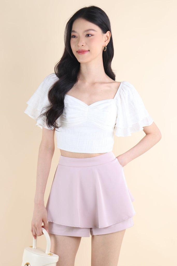 Stace STACE TIERED RUFFLES SKORTS IN LILAC PINK | NEONMELLO