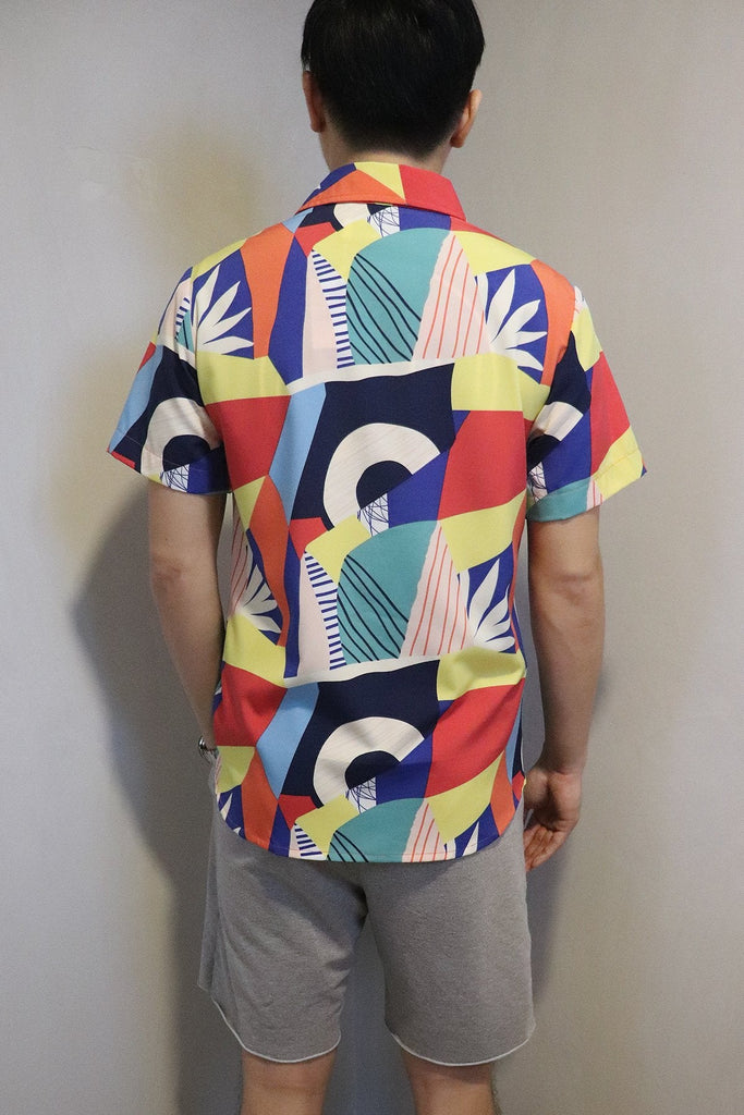 MADEBYNM DADDY JOYTON COLOURFUL ABSTRACT BUTTONED SHIRT [XS/S/M/L/XL] - NEONMELLO